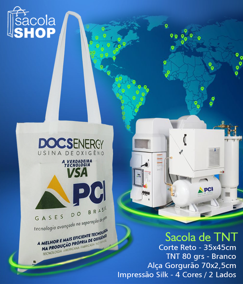 Sacola de TNT personalizada com impressão para empresa