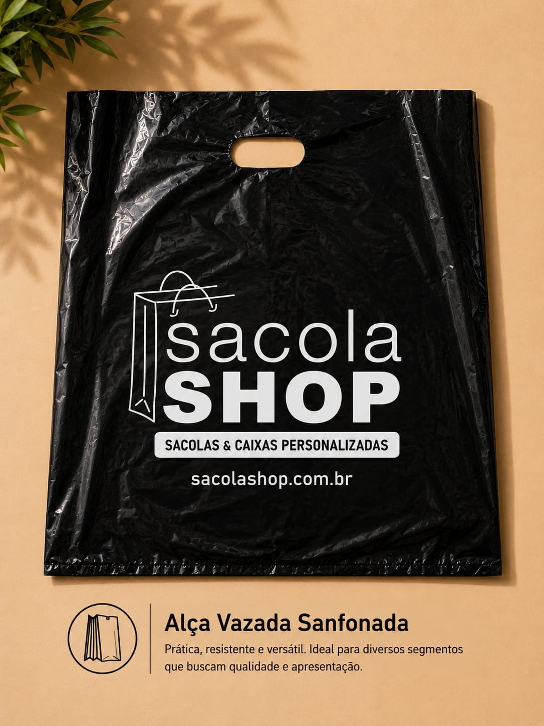 Sacolas plásticas sanfonadas personalizadas em Curitiba e todo o Brasil