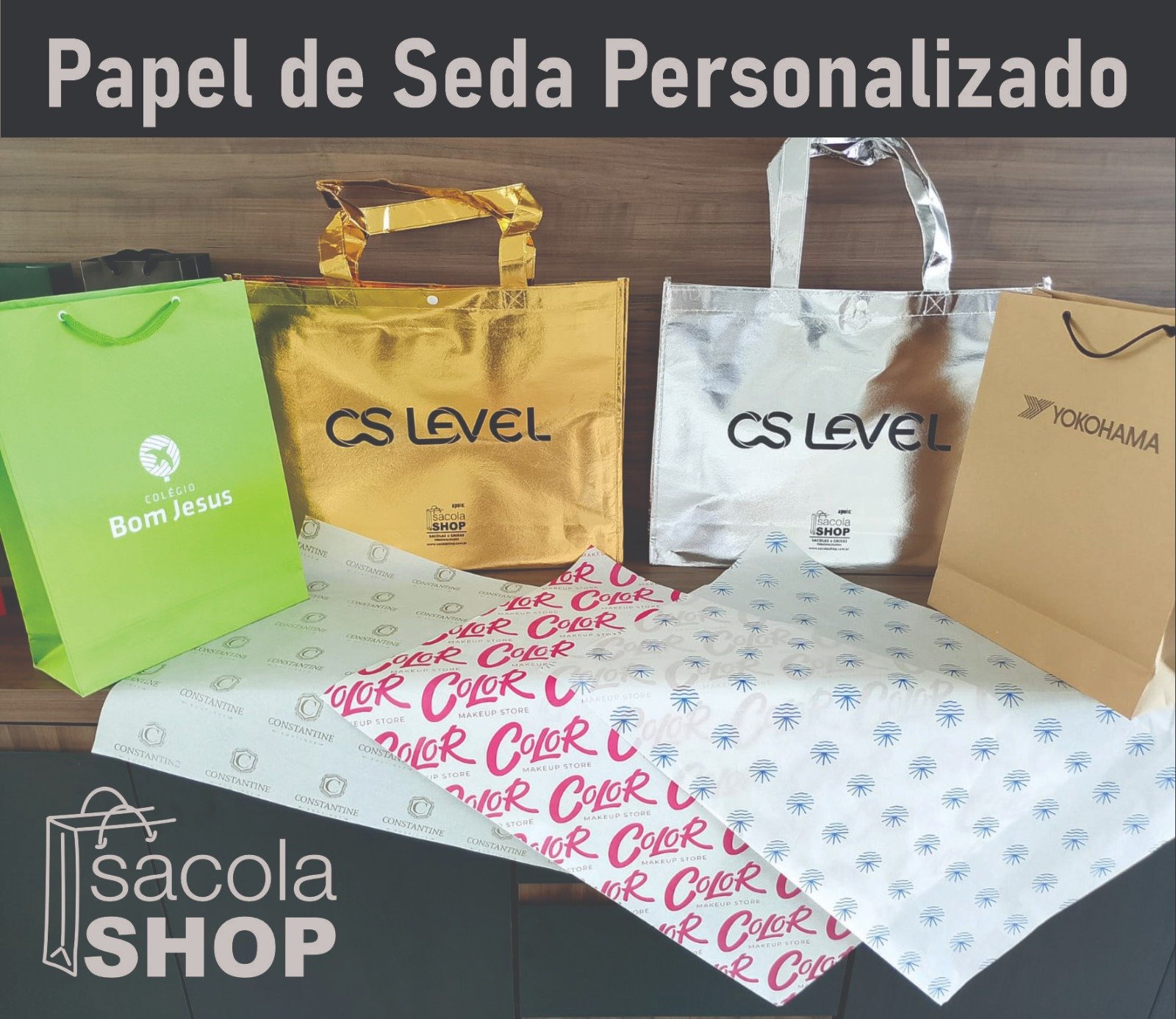 Papel de seda personalizado em Curitiba e todo o Brasil
