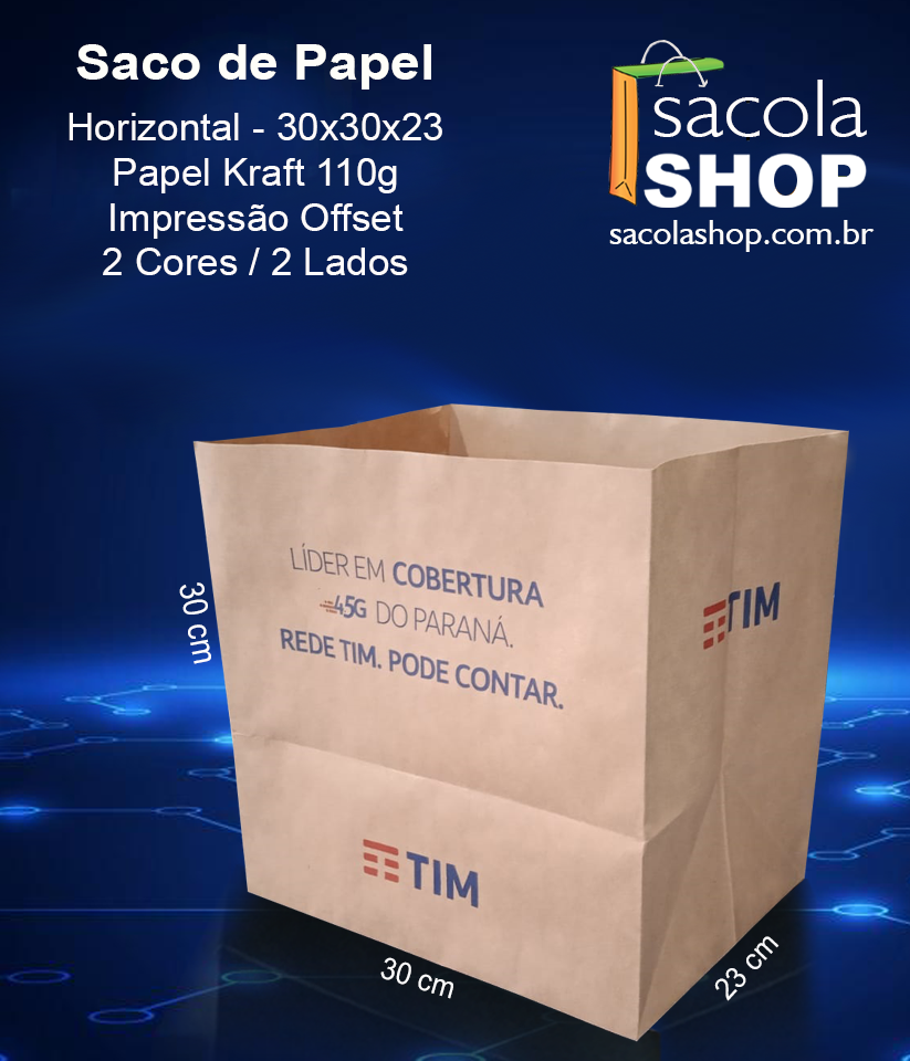 Sacos de papel kraft para embalagens