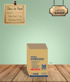 Sacos de papel kraft para embalagens