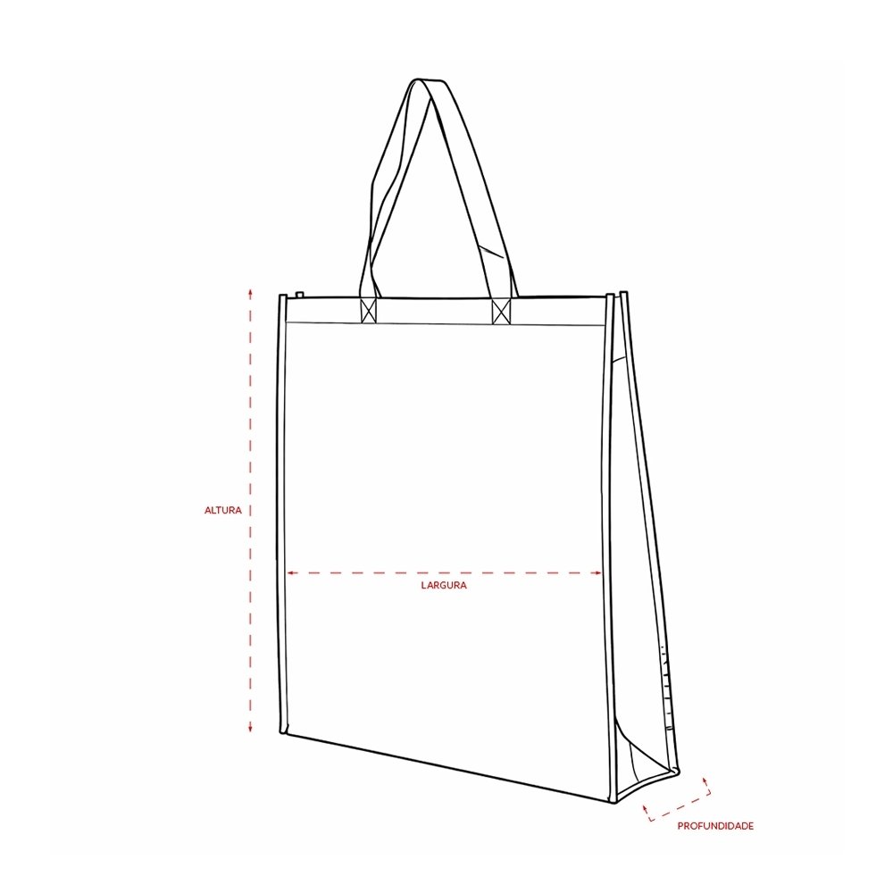 Sacolas de TNT metalizado com fechamento em botão